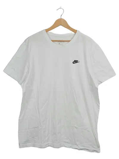 Nike Herren T-Shirt The Nike Tee Basic Weiß Logo Gr. XXL