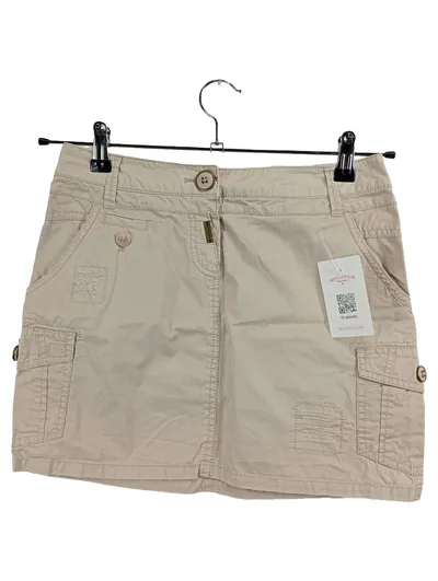 QS by s.Oliver Damen Hosenrock Cargo Beige Gr. 34 XS Baumwolle