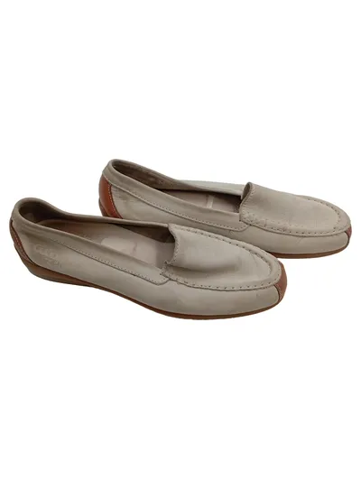 Gabor Jollys Slipper Damen Beige Leder Gr. 40 Casual