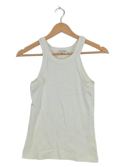 Closed Damen Tank Top Rippstrick Weiß Gr. 34 XS Basic
