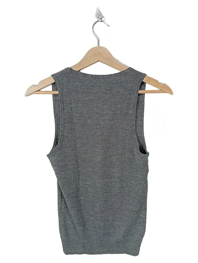 United Colors of Benetton Damen Pullunder Grau Gr. 38 M Viskose Basic
