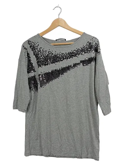 Betty Barclay Damen Pullover Grau Gr. 44 XXL Pailletten 3, 4-Arm Casual