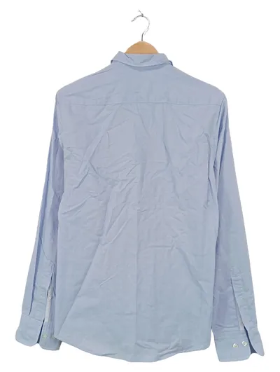 Bogner Herren Business Hemd Blau Baumwolle Langarm Logo Gr. 38