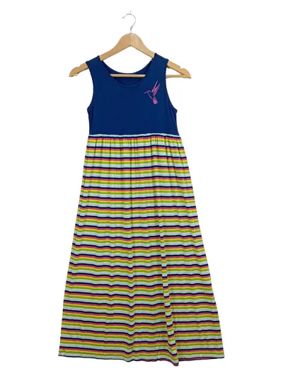 JAKO-O Kinder Sommerkleid Gr. 152 Mehrfarbig Gestreift Kolibri Baumwolle