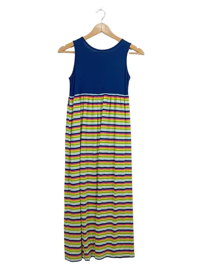 JAKO-O Kinder Sommerkleid Gr. 152 Mehrfarbig Gestreift Kolibri Baumwolle