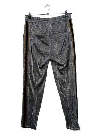 DRYKORN Damen Stoffhose Glitzer Lurex Silber Gr. 40 W31 L27 Party