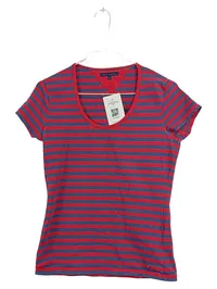 Tommy Hilfiger Damen T-Shirt Gestreift Rot Blau Gr. M Maritim 1