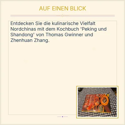 Peking und Shandong Thomas Gwinner GU Kochbuch Nordchina Rezepte