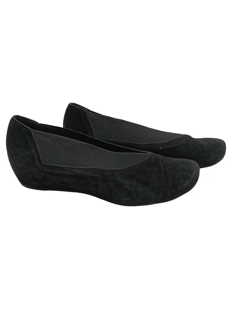 Paul Green Damen Wedges Keilpumps Schwarz Wildleder Gr. 39 1