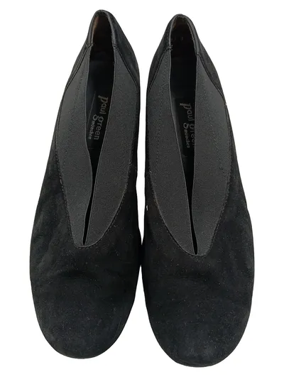 Paul Green Damen Wedges Keilpumps Schwarz Wildleder Gr. 39
