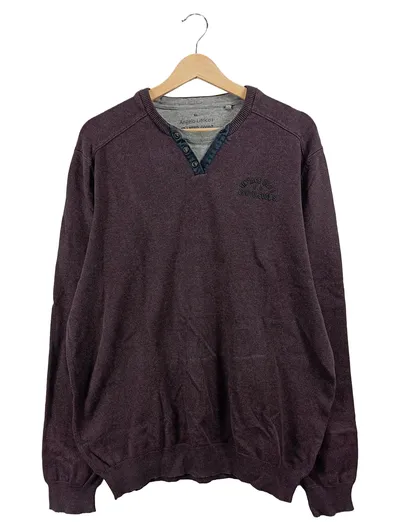 Angelo Litrico Herren Pullover Gr. 52 XL Lila Meliert Casual Crafted Goods