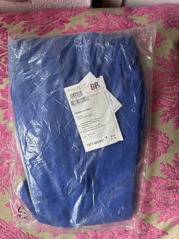BP Arbeitshose Workwear Basic Herren Blau Gr. 54 W38 XXL 100% Baumwolle 3