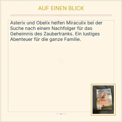 Asterix und das Geheimnis des Zaubertranks DVD Familienfilm