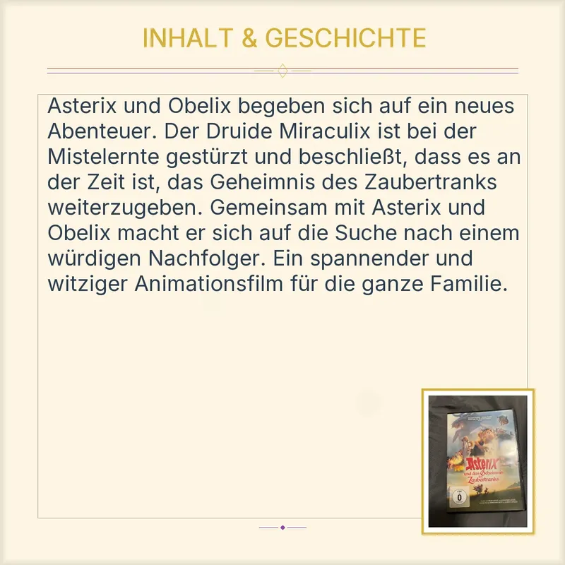 Asterix und das Geheimnis des Zaubertranks DVD Familienfilm 3