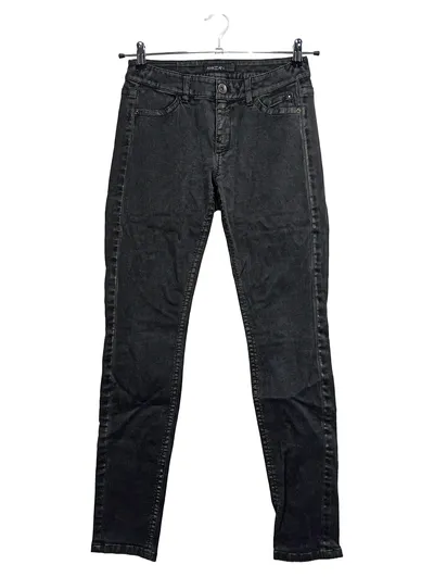Marc Cain Damen Jeans Slim Fit Schwarz Gr. 36 W28 Wolle