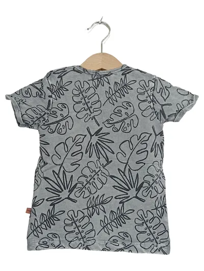 Feetje Kinder T-Shirt Gr. 80 Grau Palmenprint Kurzarm