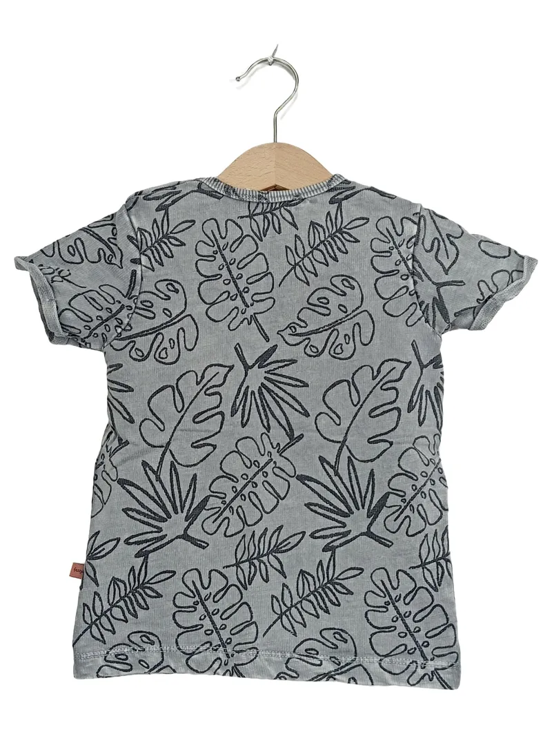 Feetje Kinder T-Shirt Gr. 80 Grau Palmenprint Kurzarm 2