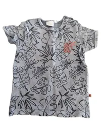 Feetje Kinder T-Shirt Gr. 80 Grau Palmenprint Kurzarm 4