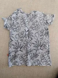 Feetje Kinder T-Shirt Gr. 80 Grau Palmenprint Kurzarm 5