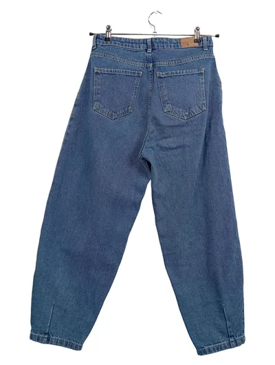 Zara Damen Jeans Tapered Fit Blau Gr. 38 W29 M Casual
