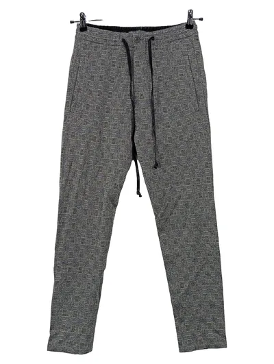 DRYKORN Herren Stoffhose W30 Grau Kariert Casual Kordelzug