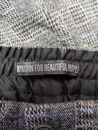 DRYKORN Herren Stoffhose W30 Grau Kariert Casual Kordelzug