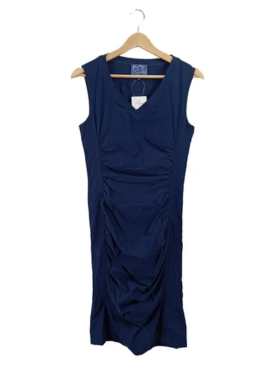 Jones Etuikleid Damen Blau Gr. 36 S Elegant Business Raffungen Viskose