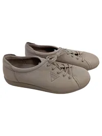 ECCO Damen Schnürschuhe Halbschuhe Grau Leder Casual Größe 38 1