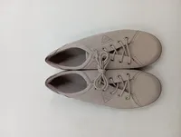 ECCO Damen Schnürschuhe Halbschuhe Grau Leder Casual Größe 38 2