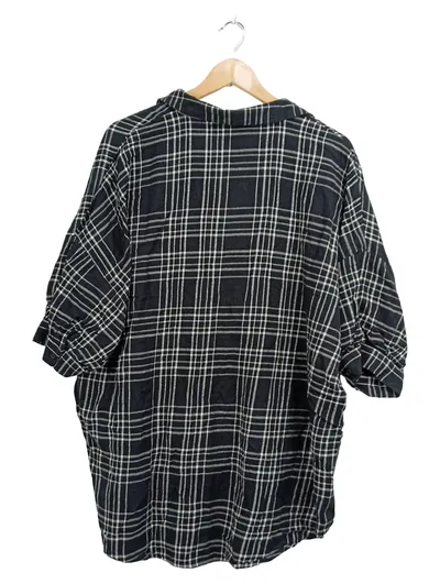 Noisy May Damen Pullover Kariert Schwarz Gr. 40 L Oversized Baumwolle