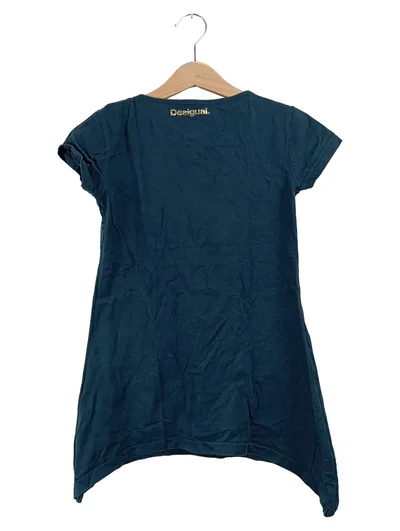 Desigual Mädchen T-Shirt Gr. 140 Schwarz Applikationen Asymmetrisch Baumwolle