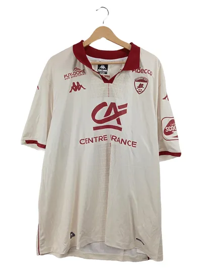 Kappa Clermont Foot 63 Fußball Trikot Herren Gr. 58 4XL Beige Kurzarm