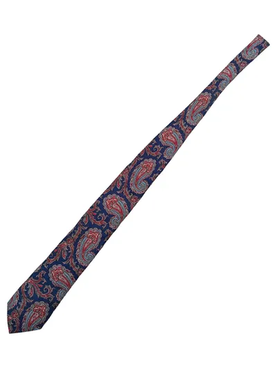 SØR Herren Krawatte Blau Paisley Muster Seide Klassisch 7 cm