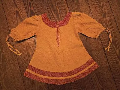 TARAMAR Kinder Tunikakleid Gr. 104 Orange Baumwolle Nepal Ethno
