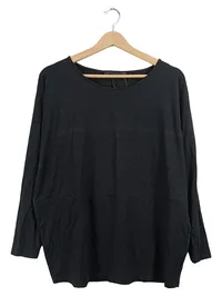 Hallhuber Damen Pullover Schwarz Gr. 40 L Viskose Langarm Casual 1