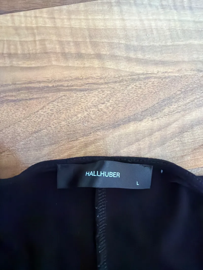Hallhuber Damen Pullover Schwarz Gr. 40 L Viskose Langarm Casual 2
