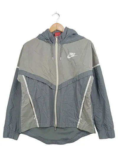 Nike Windrunner Trainingsjacke Herren Gr. M Grau Kapuze Sportjacke