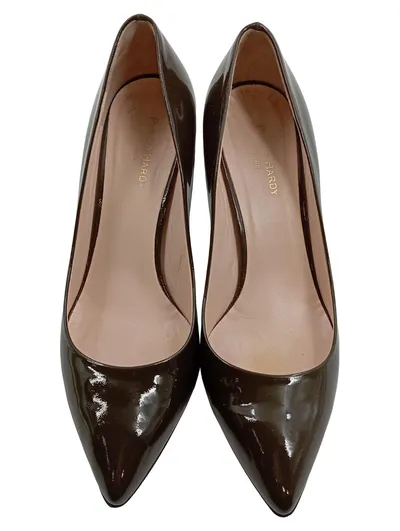 Phillip Hardy Damen Pumps Lackleder Braun Gr. 37 Elegant Klassisch