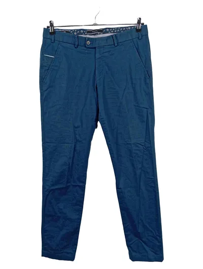 Hiltl Herren Stoffhose Chino Blau Gr. 48 W32 M Baumwolle Casual