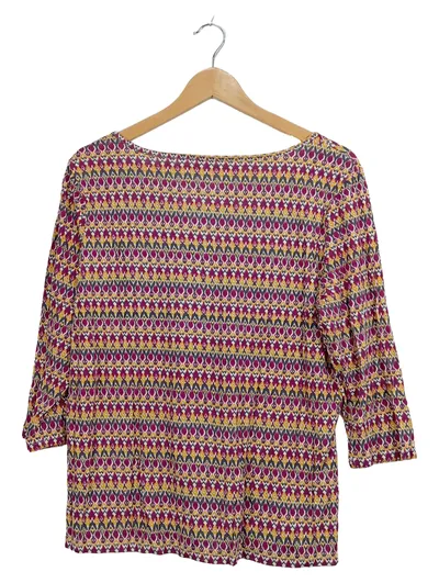 Christian Berg Damen Pullover Gr. 44 Mehrfarbig Geometrisch 3, 4-Arm Casual