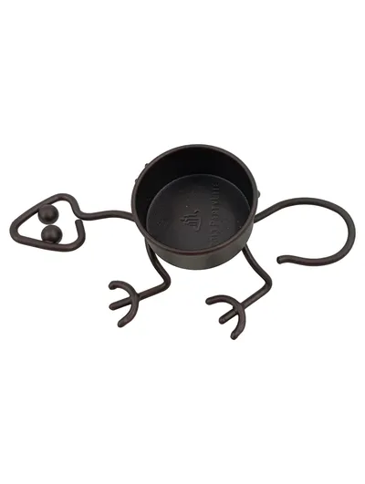 PartyLite Teelichthalter Frosch Metall Braun Kerzenhalter Tierfigur Modern