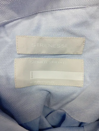 Strenesse Herren Business Hemd Blau Gestreift Gr. 54 XXL Baumwolle Langarm