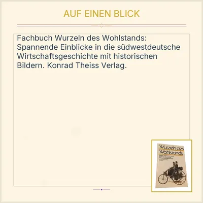 Wurzeln des Wohlstands - Konrad Theiss Verlag Fachbuch Wirtschaft