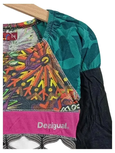 Desigual Mädchen Freizeitkleid Gr. 116 Mehrfarbig Baumwolle Langarm