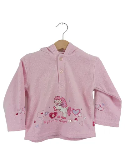 Fancy Forest Kinder Fleecepullover Rosa Gr. 86 Einhorn-Motiv Kapuze