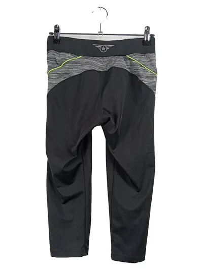 Yorker Athletics Damen Sport Leggings Schwarz Gr. 34 XS Capri