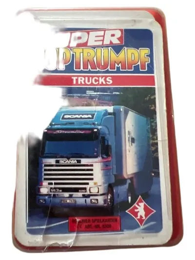 Berliner Spielkarten Super Top Trumpf Trucks Quartett Kartenspiel LKW