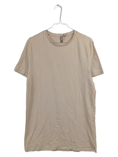 ASOS Herren T-Shirt Basic Rundhals Beige Gr. M Baumwolle