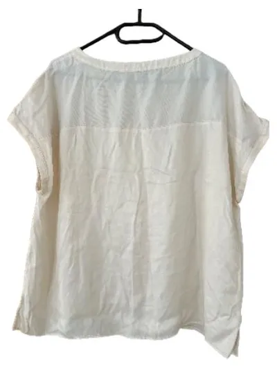 Comma Damen Pullunder Beige Gr. 42 Basic Kurzarm
