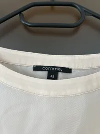 Comma Damen Pullunder Beige Gr. 42 Basic Kurzarm 4